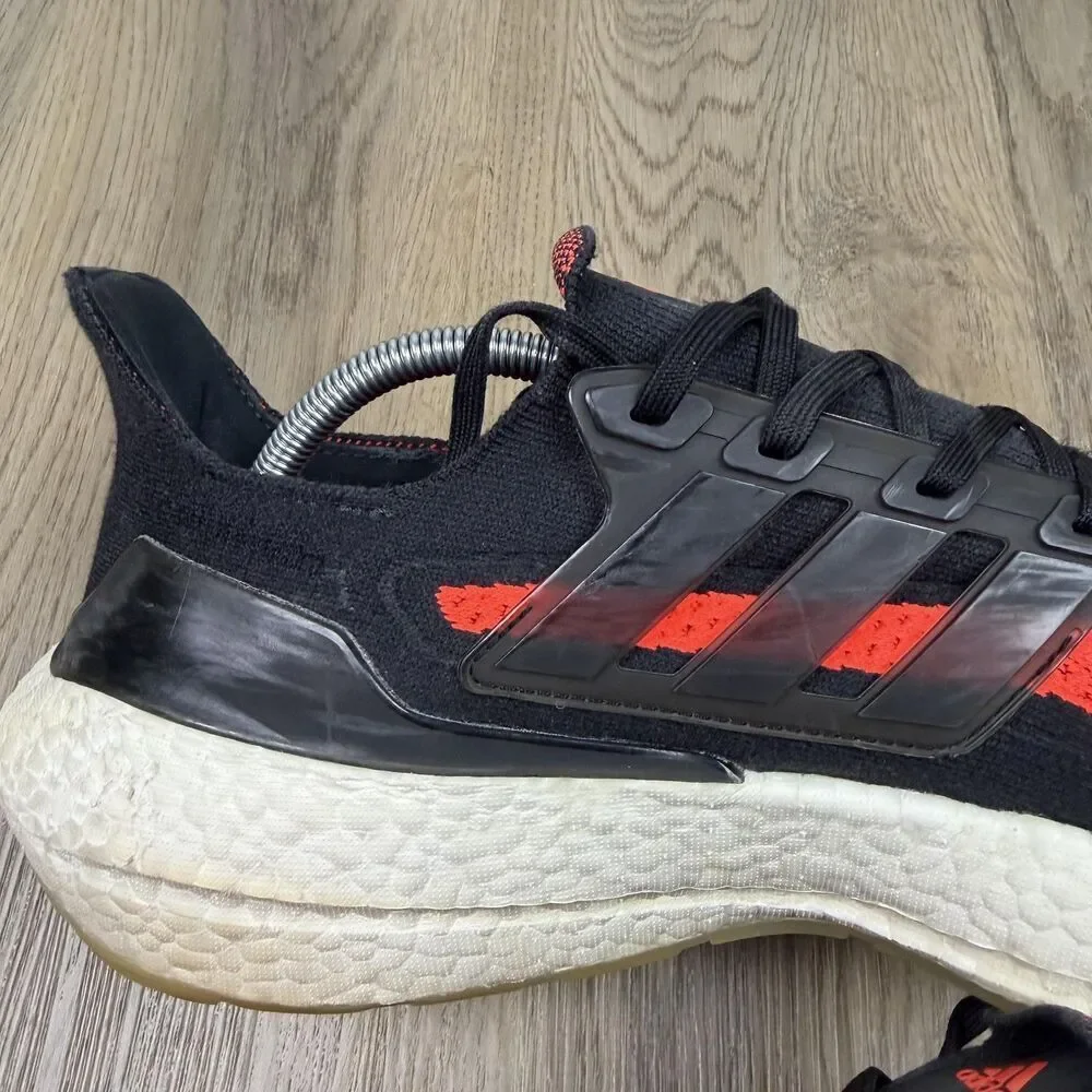 Adidas Ultraboost Shoes Mens Size 10.5 Black Red Running Athletic Sneakers